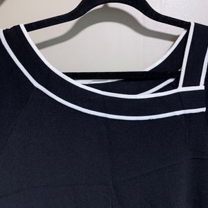 Black Asymmetrical shoulder dress